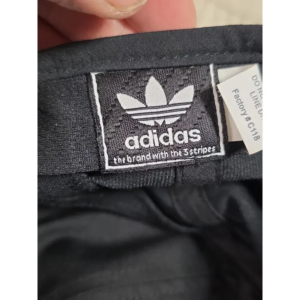 Adidas 3 Stripes Black Adjustable Strap Adult Unisex Hat